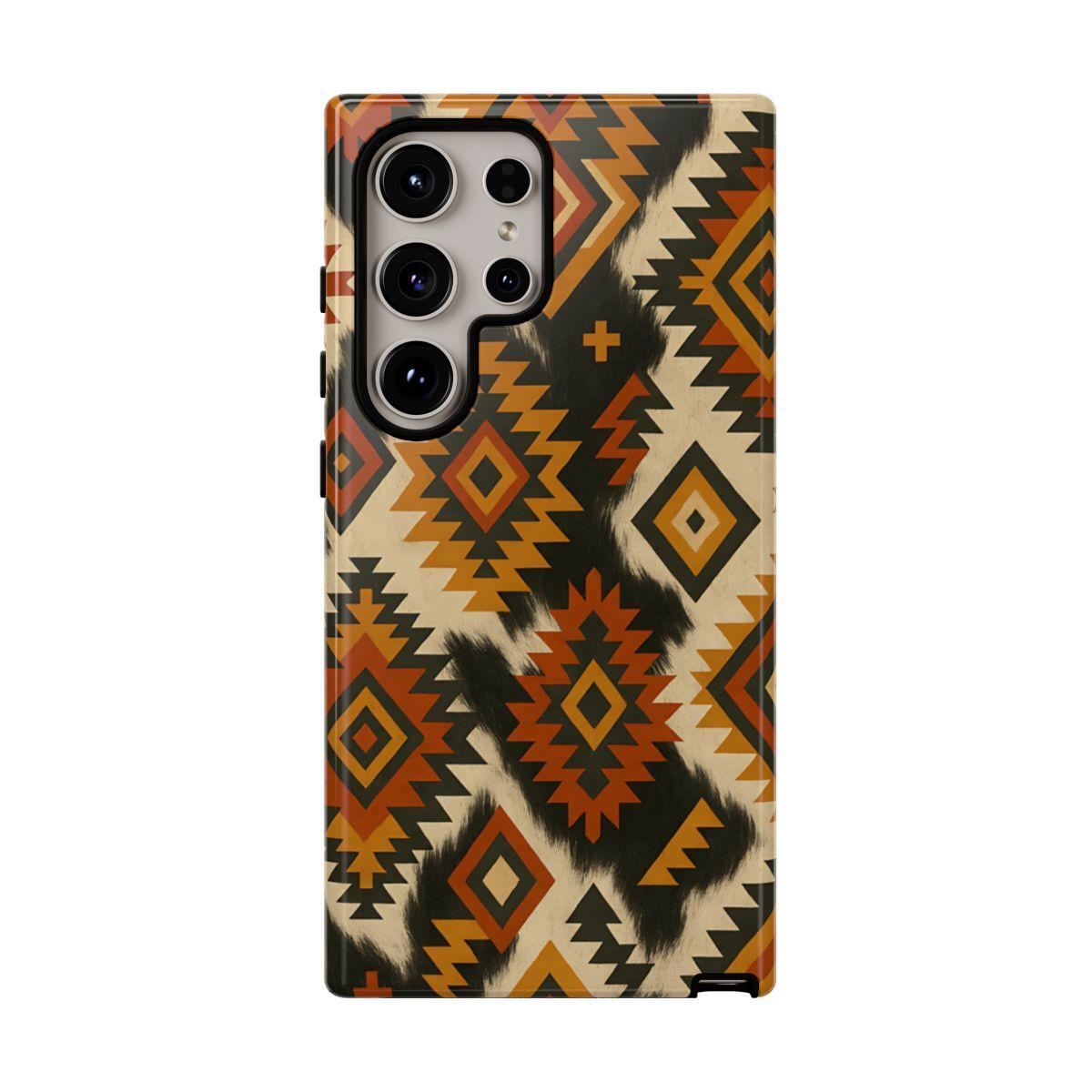Desert Aztec + Cowhide Tough Case