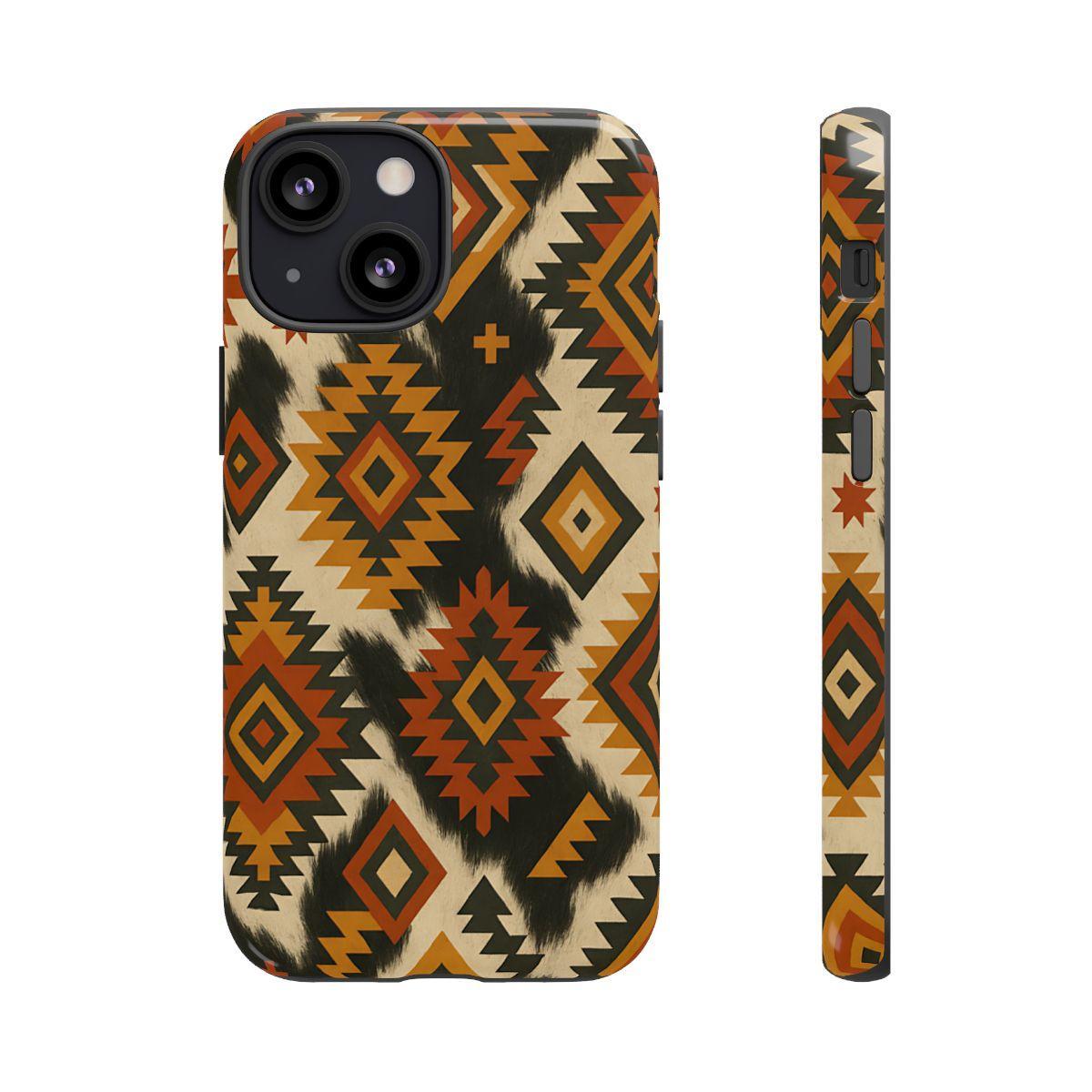 Desert Aztec + Cowhide Tough Case