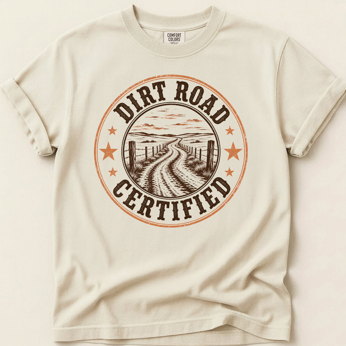 Dirt Road Certified T-shirt on Ivory