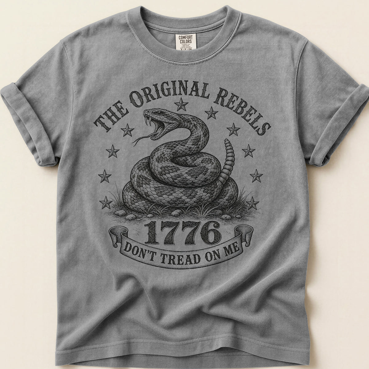 Don't Tread On Me T-shirt on Grey