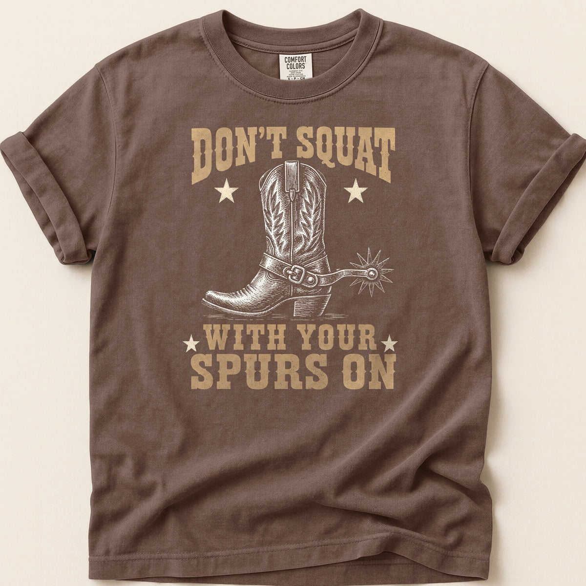 Dont Squat Boot T-shirt on Espresso