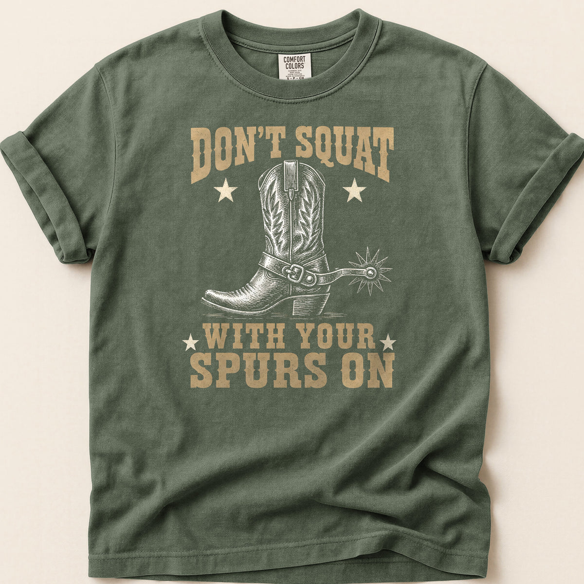 Dont Squat Boot T-shirt on Moss