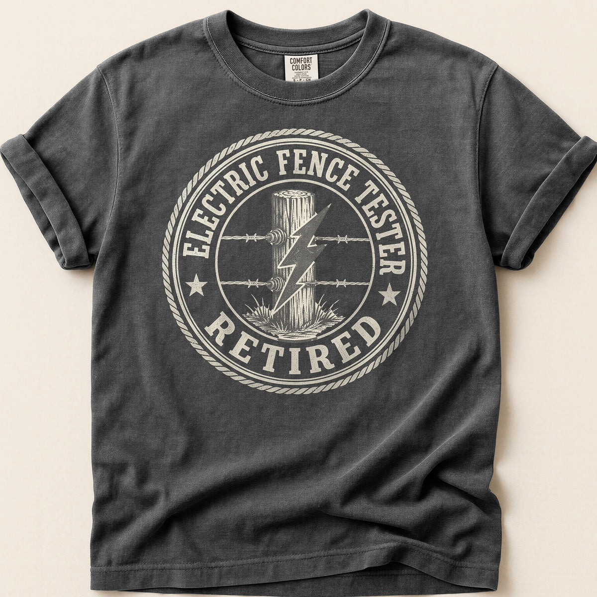 Electric Fence Tester T-shirt on Pepper