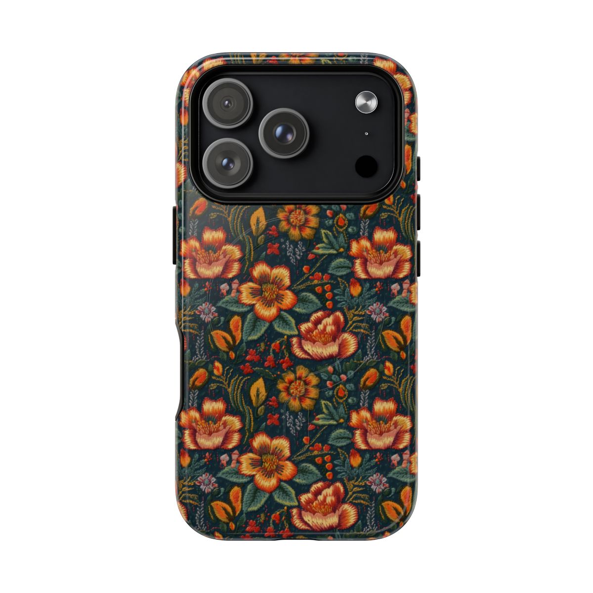 Embroidered Flowers Magnetic Case - iPhone 18 Pro