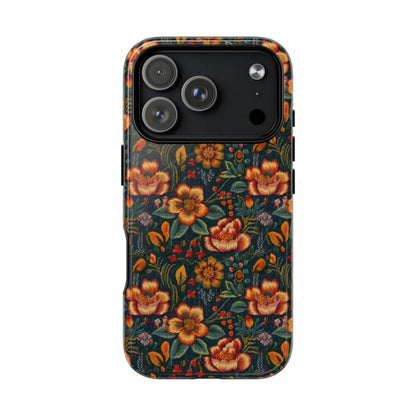 Embroidered Flowers Magnetic Case - iPhone 18 Pro