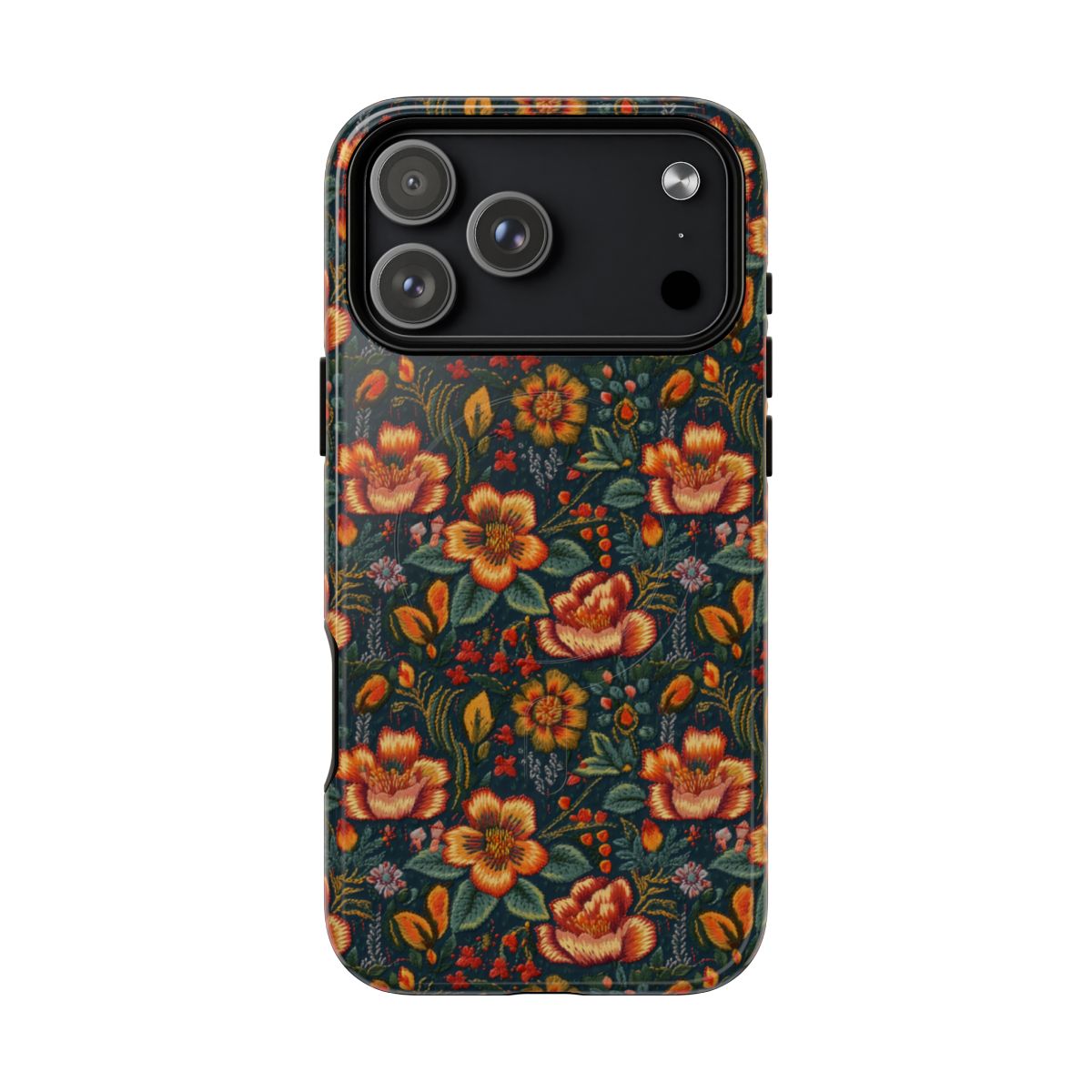 Embroidered Flowers Magnetic Case - iPhone 18 Pro Max