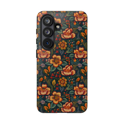 Embroidered Flowers Tough Case