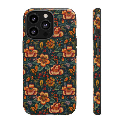 Embroidered Flowers Tough Case