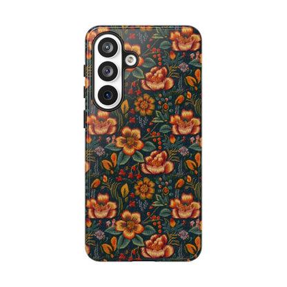 Embroidered Flowers Tough Case
