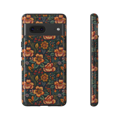 Embroidered Flowers Tough Case