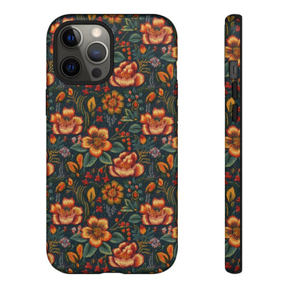 Embroidered Flowers Tough Case