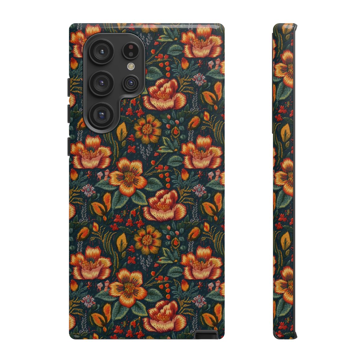 Embroidered Flowers Tough Case