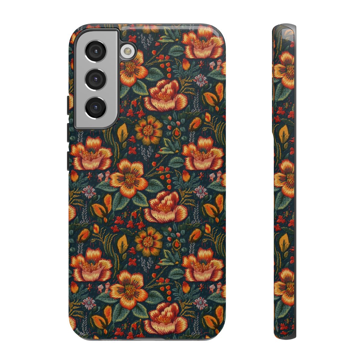 Embroidered Flowers Tough Case