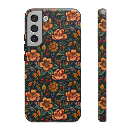 Embroidered Flowers Tough Case