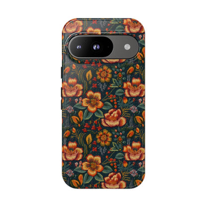 Embroidered Flowers Tough Case