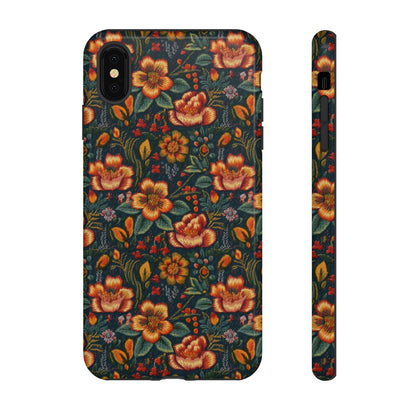 Embroidered Flowers Tough Case