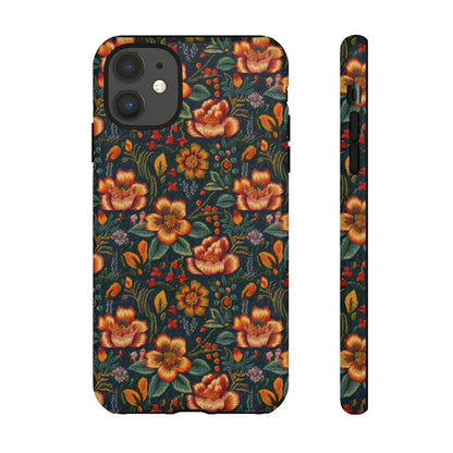Embroidered Flowers Tough Case