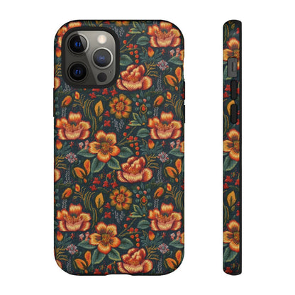 Embroidered Flowers Tough Case