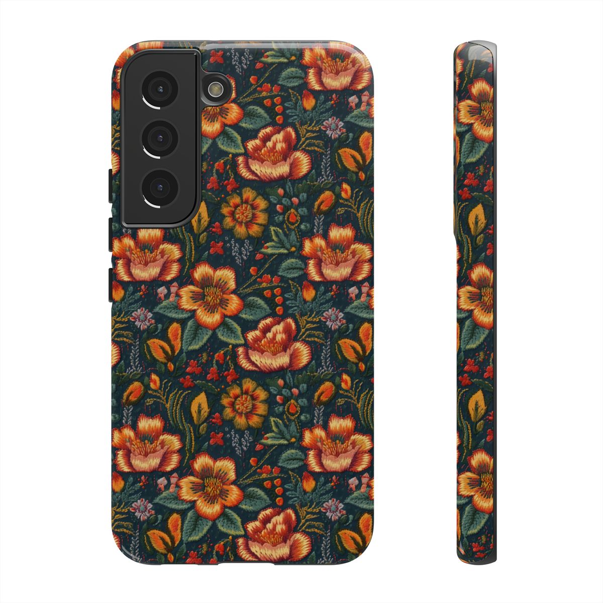 Embroidered Flowers Tough Case