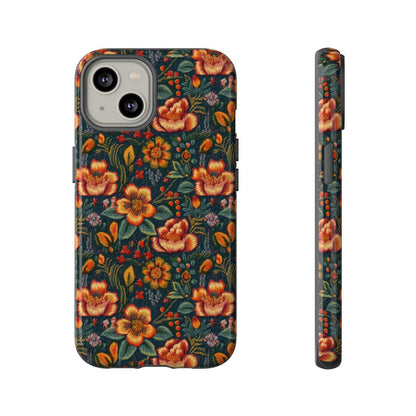 Embroidered Flowers Tough Case