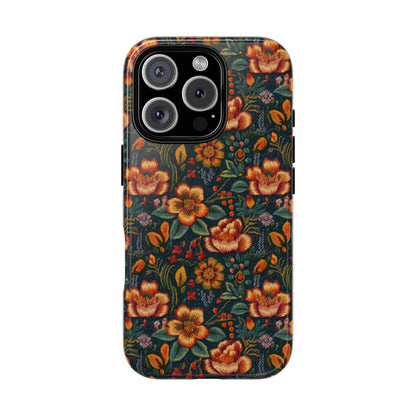 Embroidered Flowers Tough Case