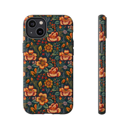 Embroidered Flowers Tough Case