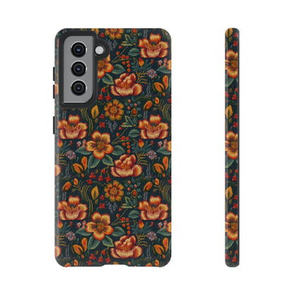 Embroidered Flowers Tough Case