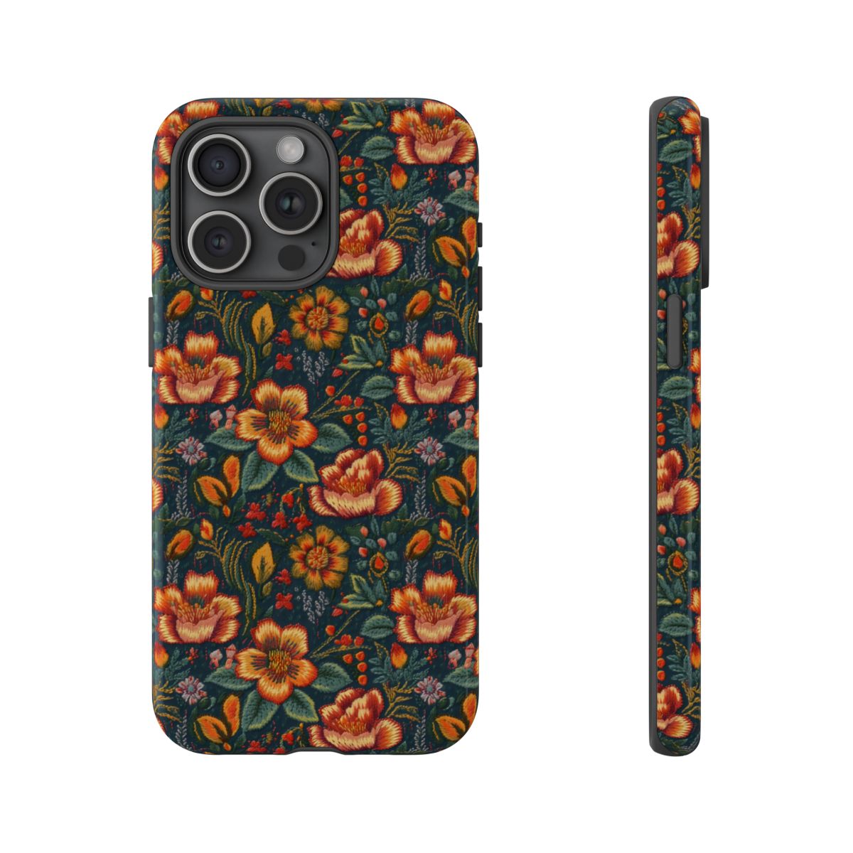 Embroidered Flowers Tough Case