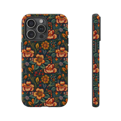 Embroidered Flowers Tough Case
