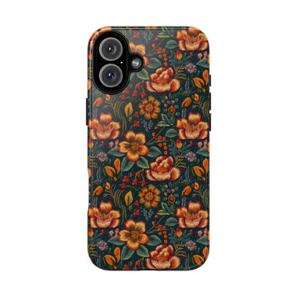 Embroidered Flowers Tough Case