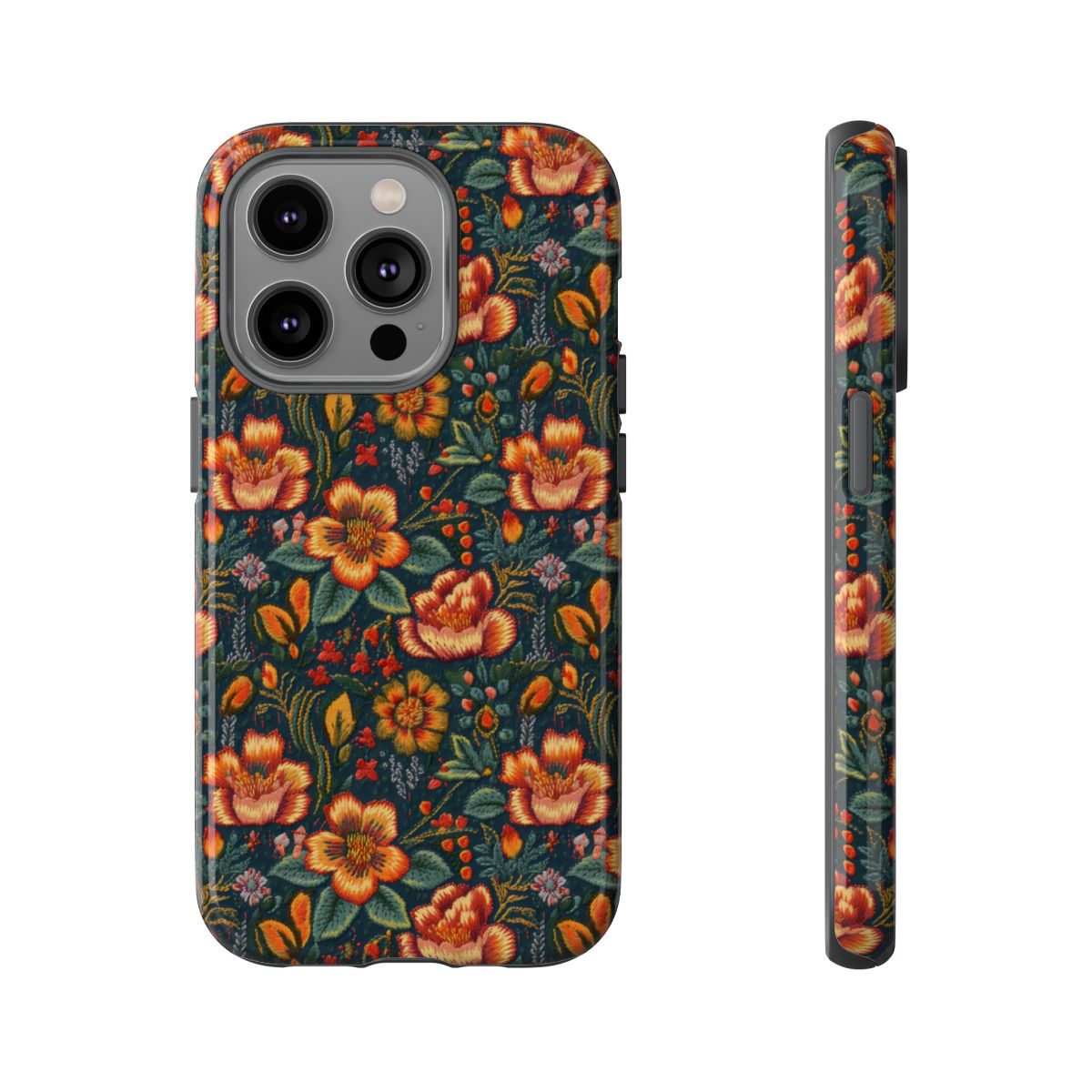 Embroidered Flowers Tough Case
