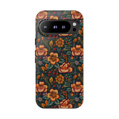 Embroidered Flowers Tough Case