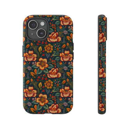 Embroidered Flowers Tough Case