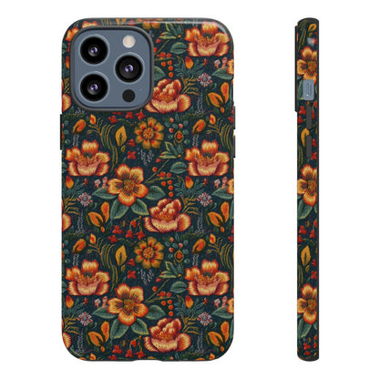 Embroidered Flowers Tough Case