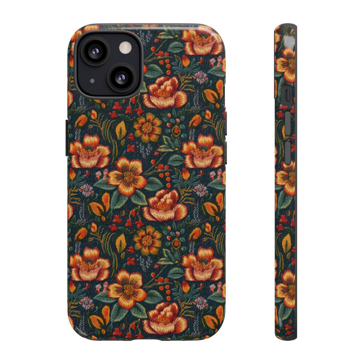 Embroidered Flowers Tough Case