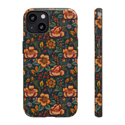 Embroidered Flowers Tough Case