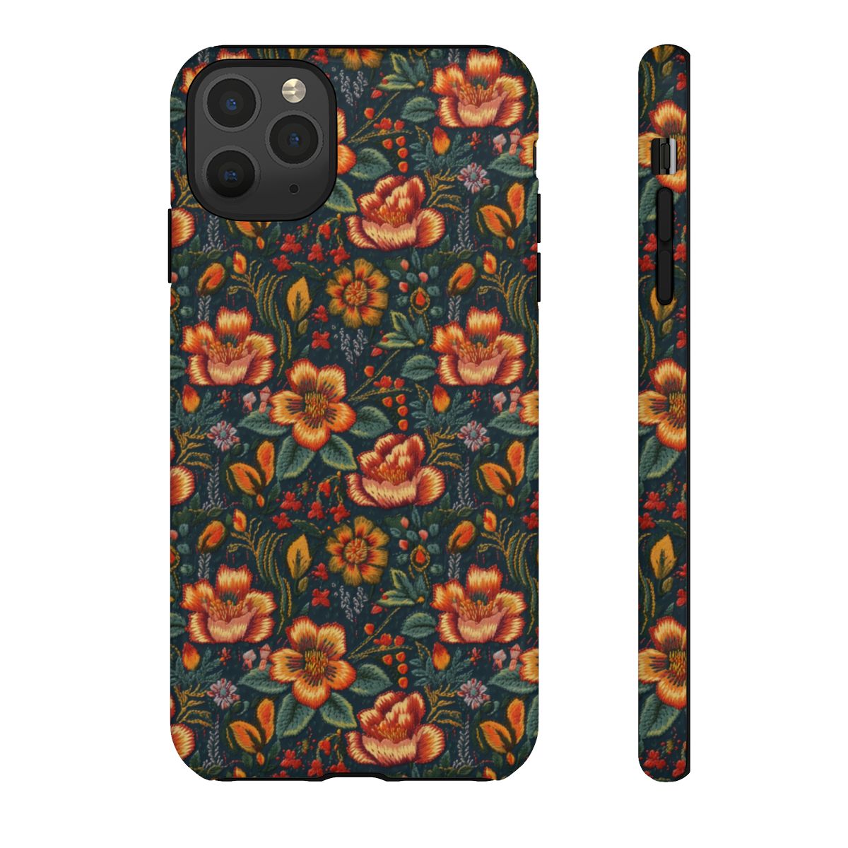 Embroidered Flowers Tough Case