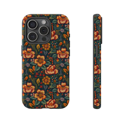 Embroidered Flowers Tough Case