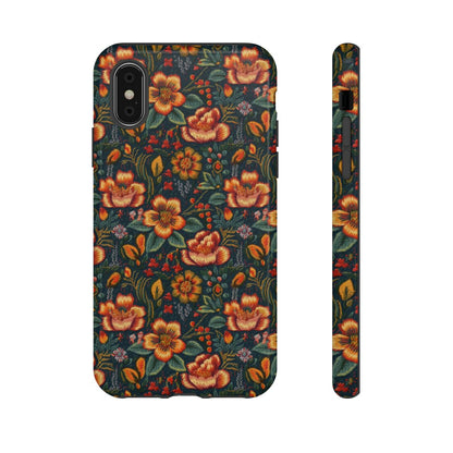 Embroidered Flowers Tough Case