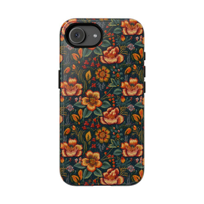 Embroidered Flowers Tough Case - iPhone 16e