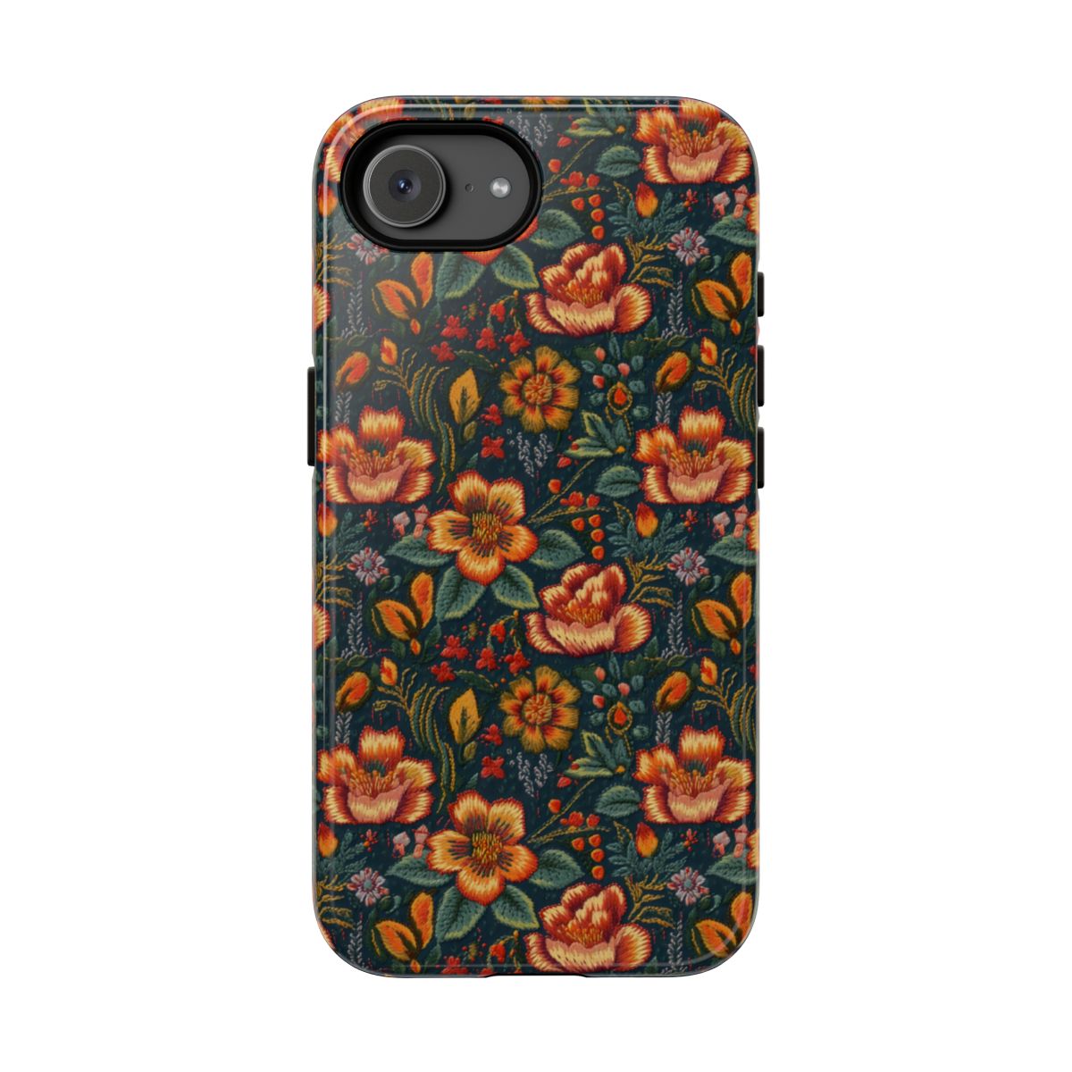 Embroidered Flowers Tough Case - iPhone 17e