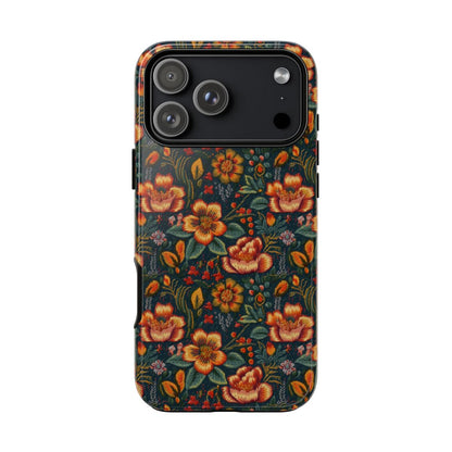 Embroidered Flowers Tough Case - iPhone 18 Pro Max