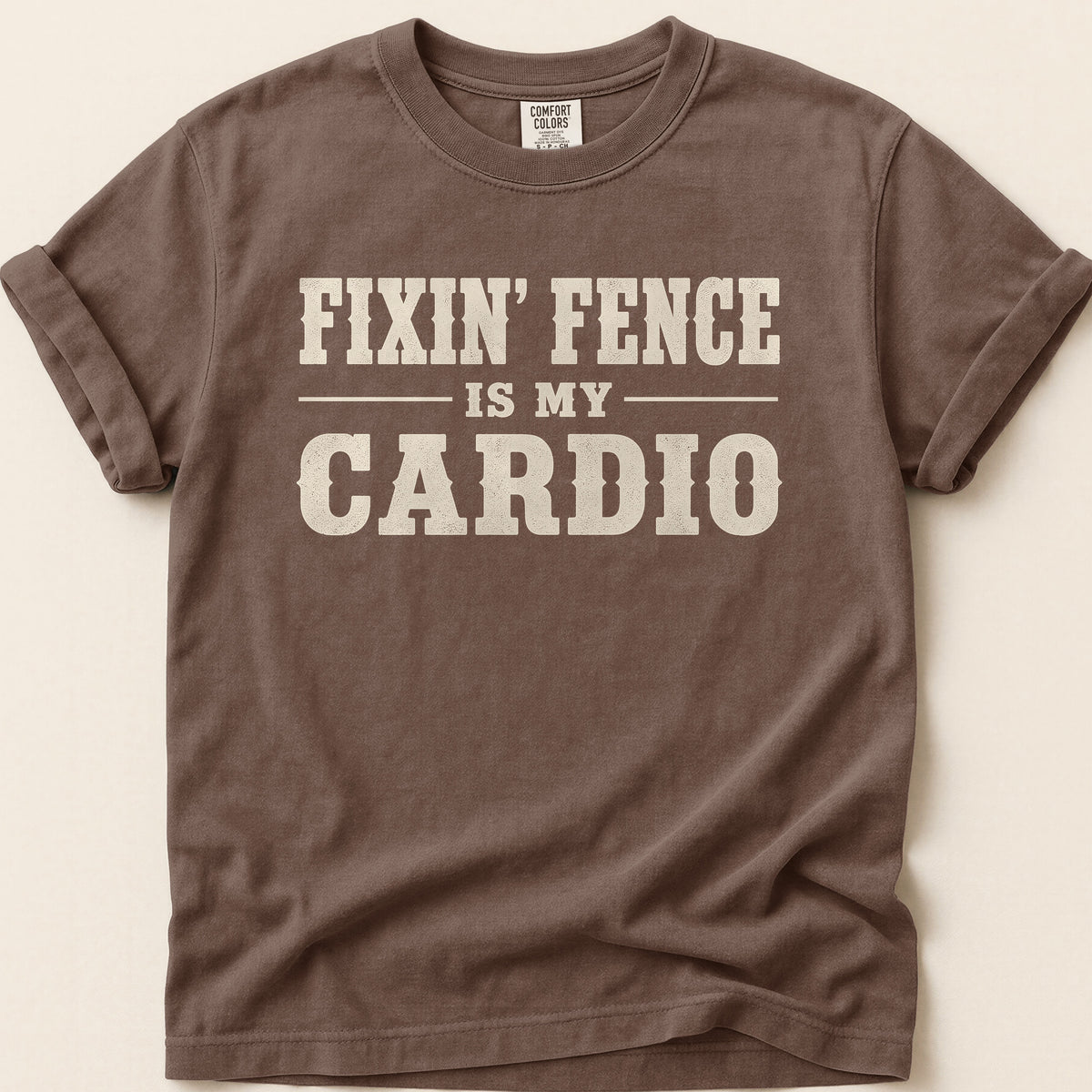 Fixin Fence Cardio T-shirt on Espresso