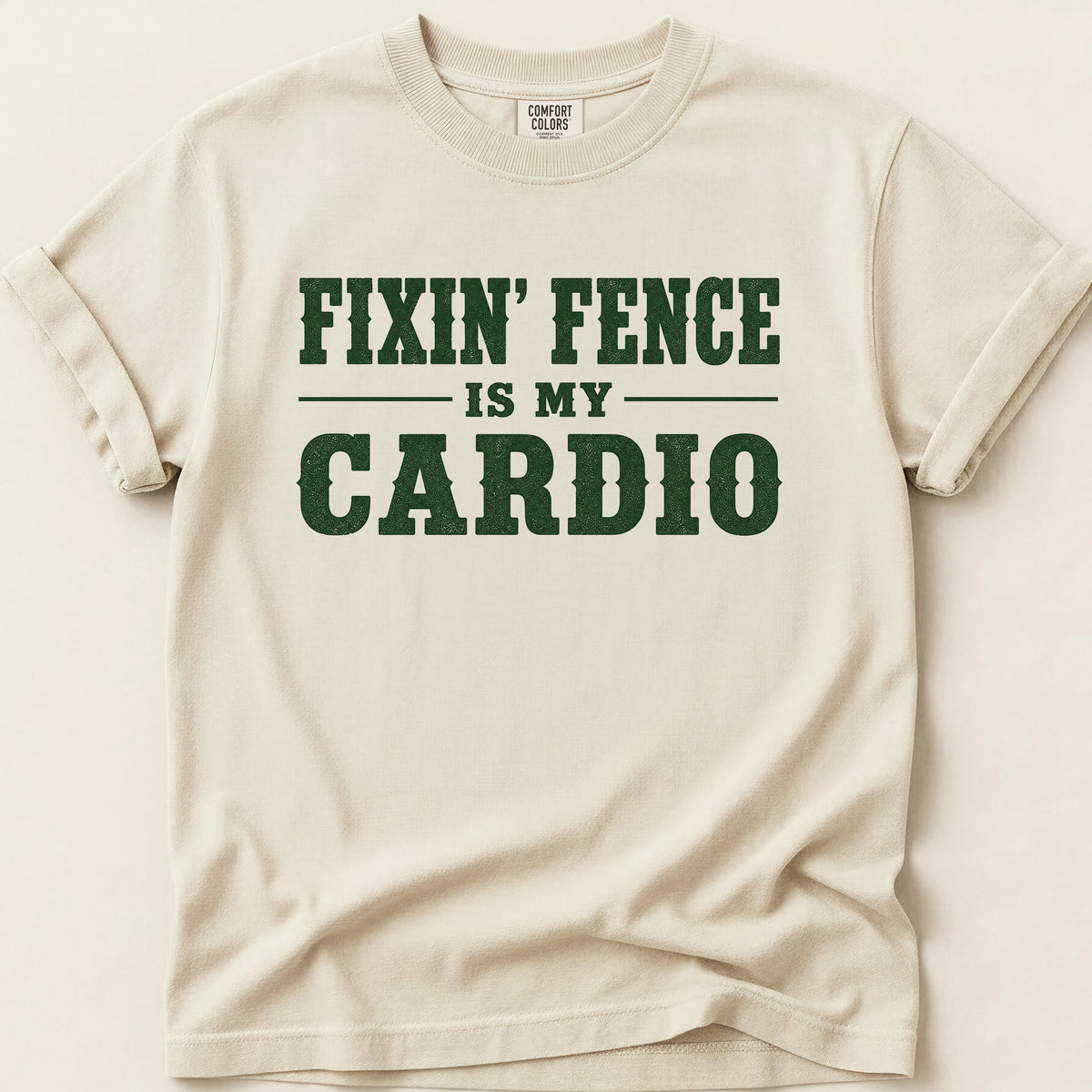 Fixin Fence Cardio T-shirt on Ivory
