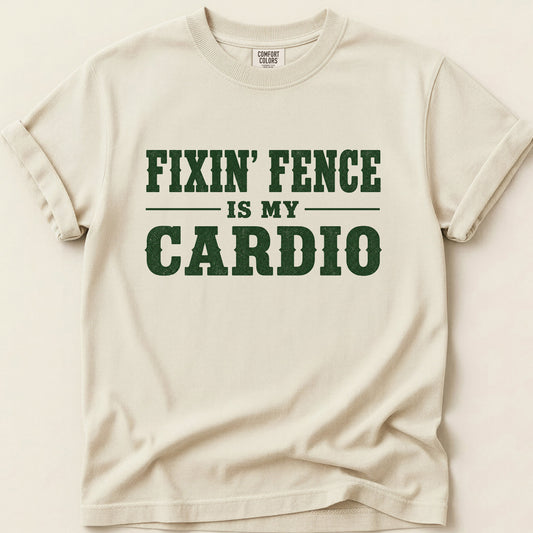 Fixin Fence Cardio T-shirt on Ivory
