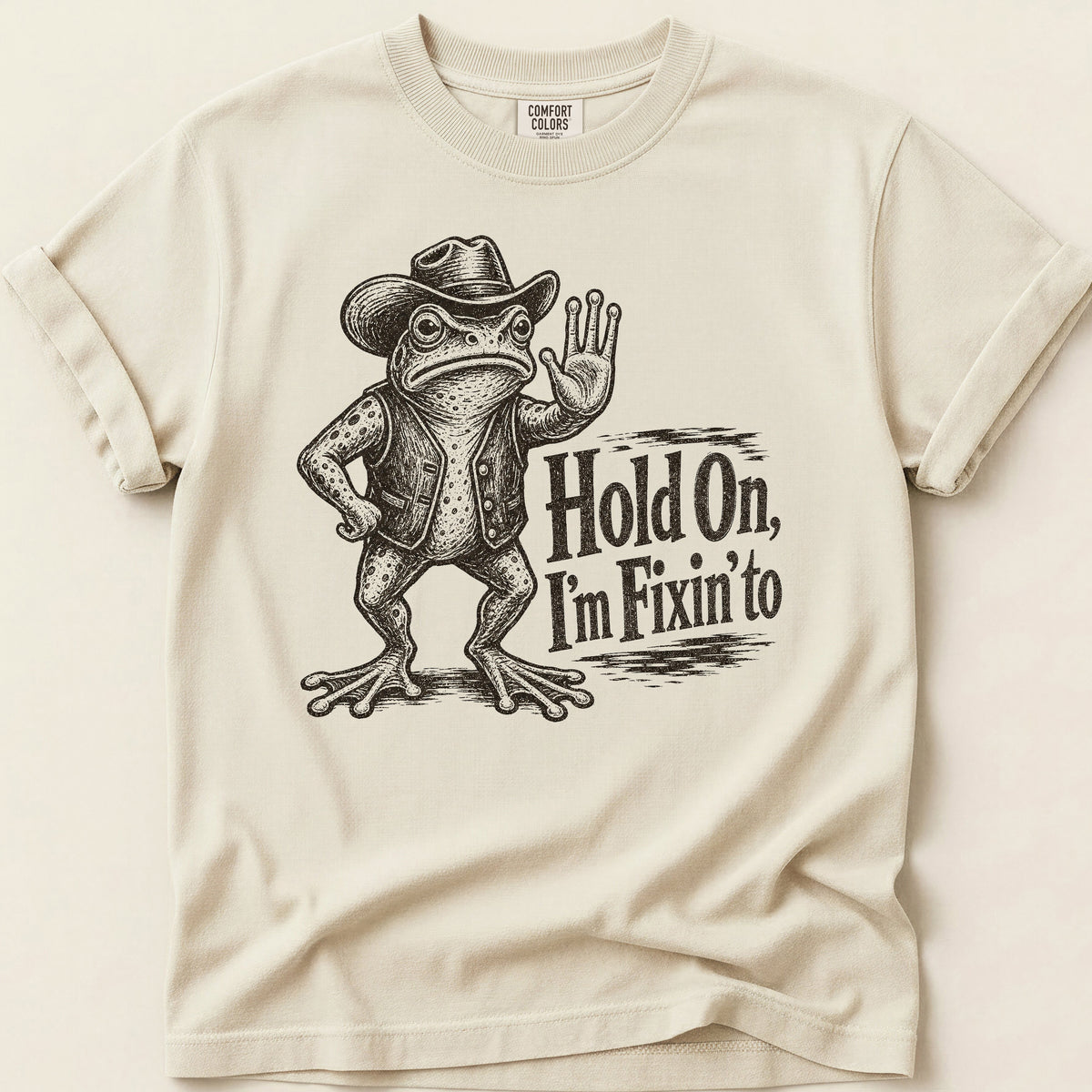 Fixin To Frog T-shirt on Ivory