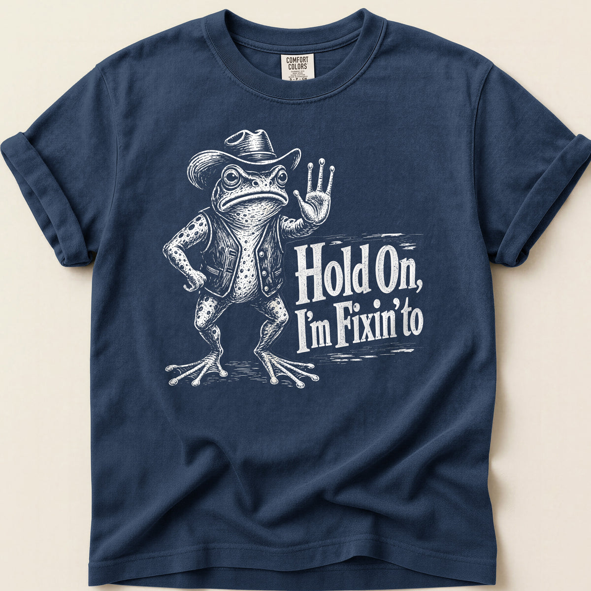 Fixin To Frog T-shirt on Navy