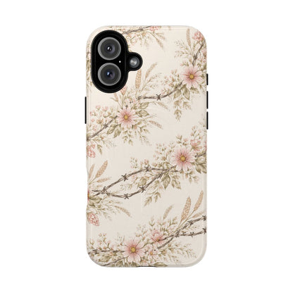 Floral Barbed Wire Magnetic Case