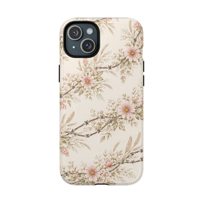 Floral Barbed Wire Magnetic Case