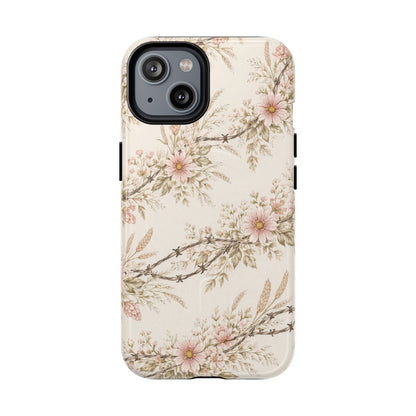 Floral Barbed Wire Magnetic Case
